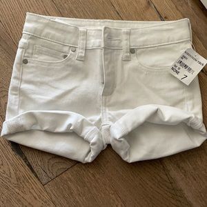 White Jean shorts